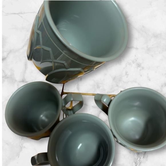 Vintage Fenwick Coffee Cups by Carlisle Dinex  8oz Plastic Cup Gray (4)MCM Retro - Picture 2 of 4